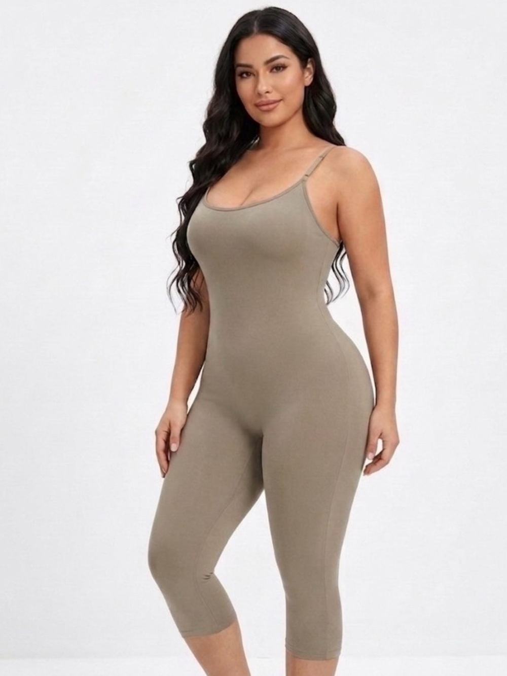 SKIMS Smooth Layers Capri Catsuit Truffle Brown 4X NWT
